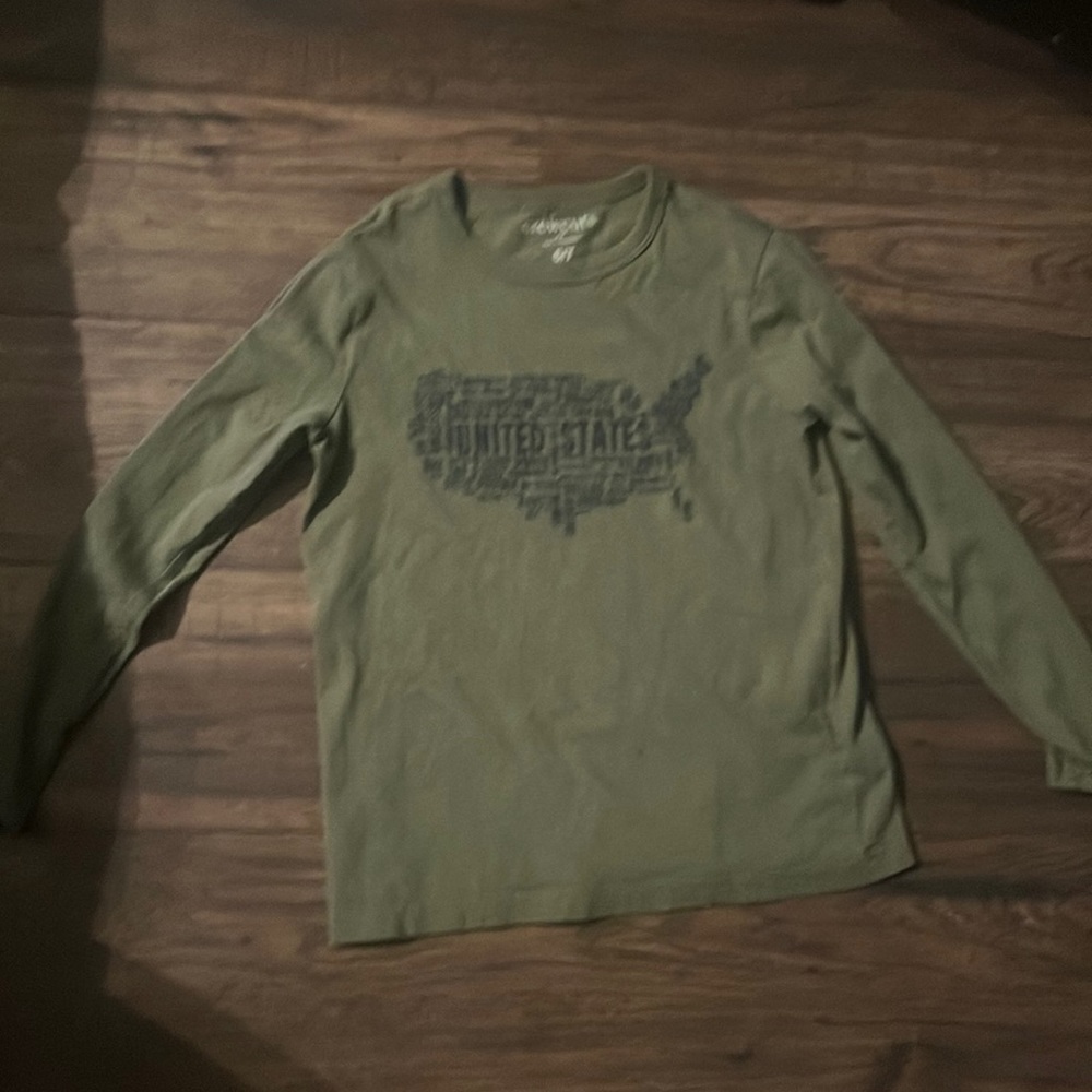 J Crew kids green long sleeve